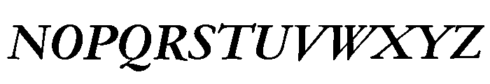 Garamond Text Bold Italic Font UPPERCASE