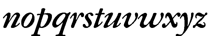 Garamond Text Bold Italic Font LOWERCASE