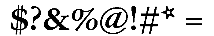 Garamond Text Bold Font OTHER CHARS
