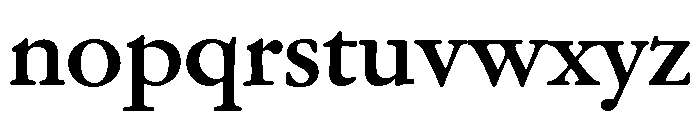 Garamond Text Bold Font LOWERCASE