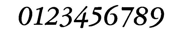 Garamond Text Medium Italic Font OTHER CHARS