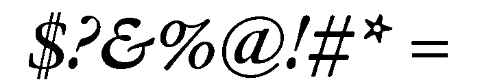 Garamond Text Medium Italic Font OTHER CHARS