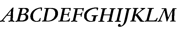 Garamond Text Medium Italic Font UPPERCASE