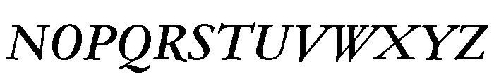 Garamond Text Medium Italic Font UPPERCASE