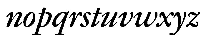 Garamond Text Medium Italic Font LOWERCASE