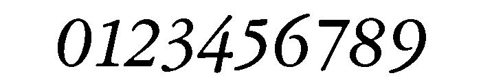 Garamond Text Regular Italic Font OTHER CHARS