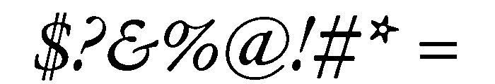 Garamond Text Regular Italic Font OTHER CHARS