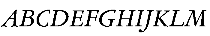 Garamond Text Regular Italic Font UPPERCASE