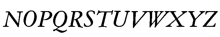 Garamond Text Regular Italic Font UPPERCASE