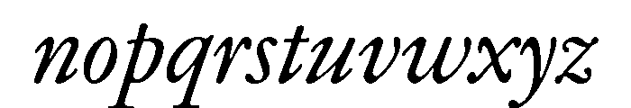 Garamond Text Regular Italic Font LOWERCASE