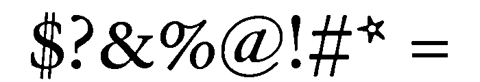 Garamond Text Regular Font OTHER CHARS