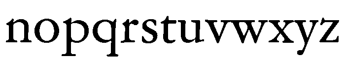 Garamond Text Regular Font LOWERCASE