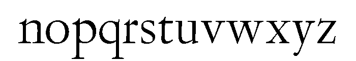 Garamont Display Regular Font LOWERCASE
