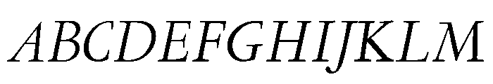 Garamont Text Regular Italic Font UPPERCASE