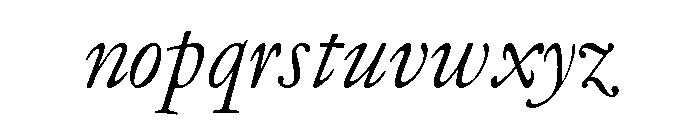 Garamont Text Regular Italic Font LOWERCASE