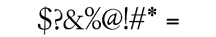Garamont Text Regular Font OTHER CHARS