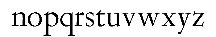 Garamont Text Regular Font LOWERCASE