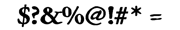 Garamouche Bold Font OTHER CHARS