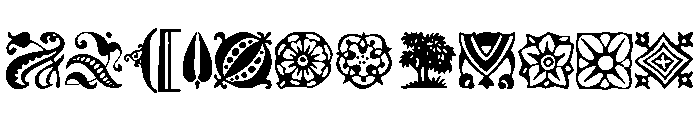 Garamouche Ornaments Font UPPERCASE