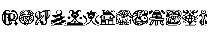 Garamouche Ornaments Font UPPERCASE