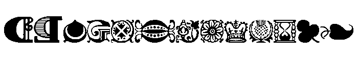 Garamouche Ornaments Font LOWERCASE