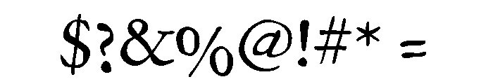 Garamouche Regular Font OTHER CHARS