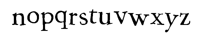 Garamouche Regular Font LOWERCASE