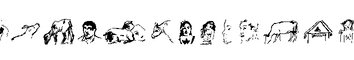 Gauguin Extras Font LOWERCASE