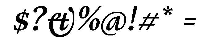 Gauthier Bold Italic Font OTHER CHARS