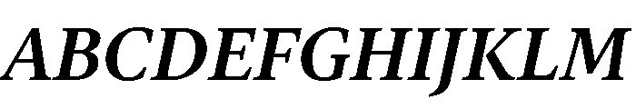 Gauthier Bold Italic Font UPPERCASE