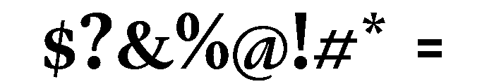 Gauthier Bold Font OTHER CHARS