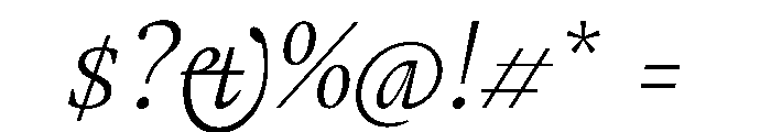 Gauthier Italic Font OTHER CHARS