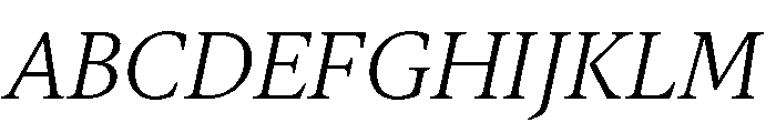 Gauthier Italic Font UPPERCASE