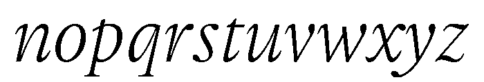 Gauthier Italic Font LOWERCASE