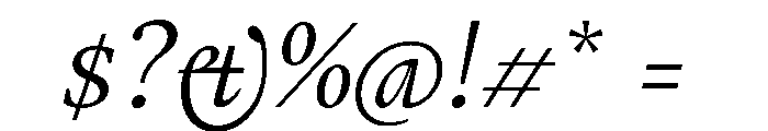 Gauthier Medium Italic Font OTHER CHARS