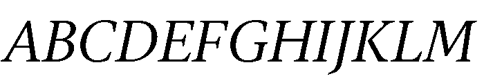 Gauthier Medium Italic Font UPPERCASE