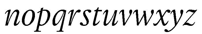 Gauthier Medium Italic Font LOWERCASE