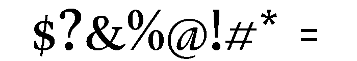 Gauthier Medium Font OTHER CHARS