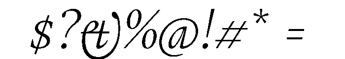 Gauthier Regular Italic Font OTHER CHARS