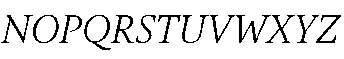 Gauthier Regular Italic Font UPPERCASE