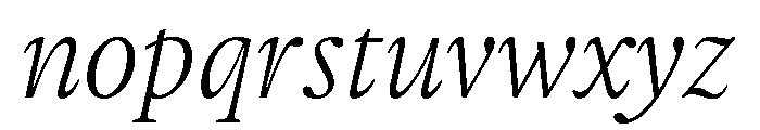 Gauthier Regular Italic Font LOWERCASE