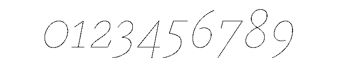 Gauthier Thin Italic Font OTHER CHARS