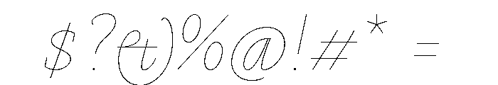 Gauthier Thin Italic Font OTHER CHARS