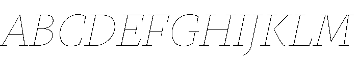 Gauthier Thin Italic Font UPPERCASE