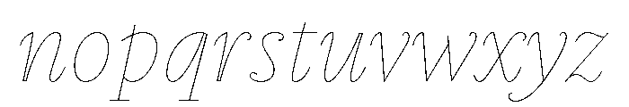 Gauthier Thin Italic Font LOWERCASE