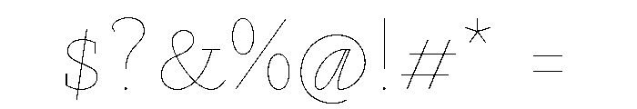 Gauthier Thin Font OTHER CHARS