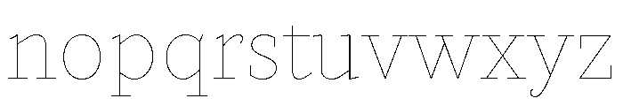 Gauthier Thin Font LOWERCASE