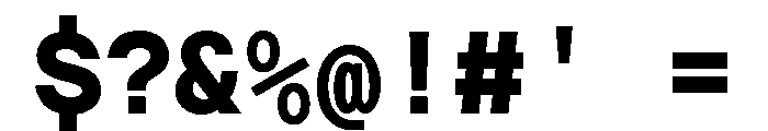 GC 707 Mono Bold Font OTHER CHARS