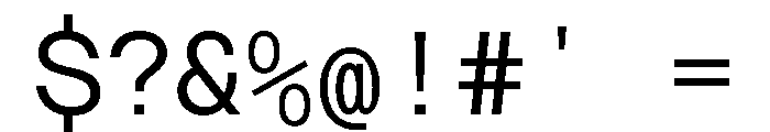 GC 707 Mono Light Font OTHER CHARS