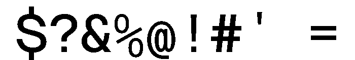 GC 707 Mono Regular Font OTHER CHARS
